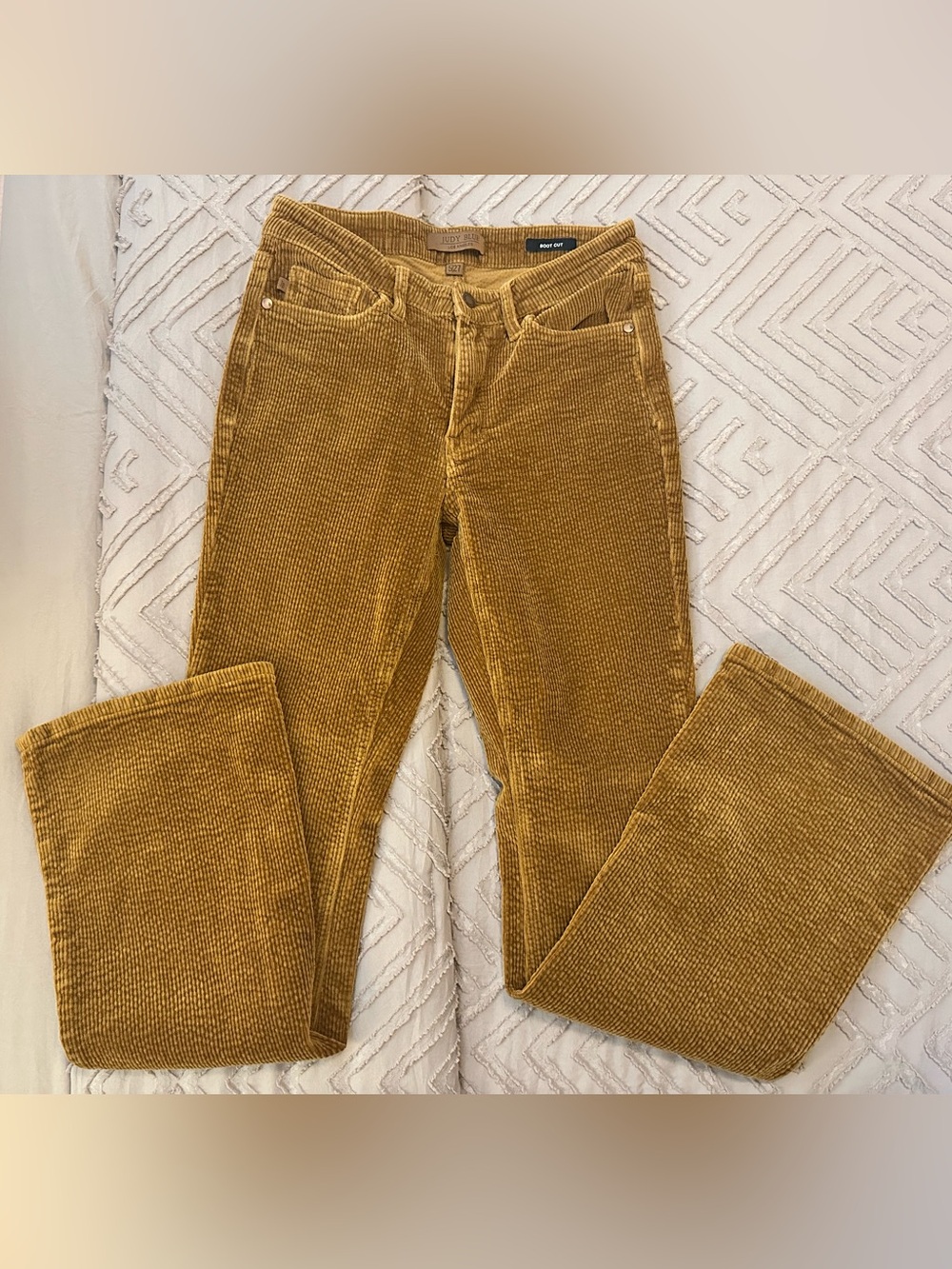 Judy Blue Corduroy Flare Jeans in Tan